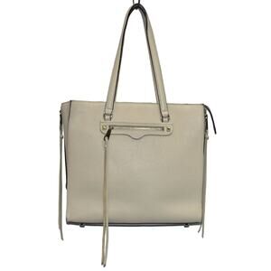 C5 NEW REBECCA MINKOFF Ivory Pebbled Leather Large Regan Shoulder Bag